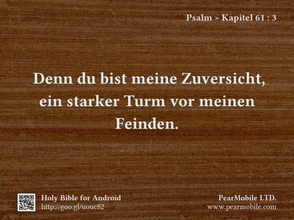 Psalm, Kapitel 61:3